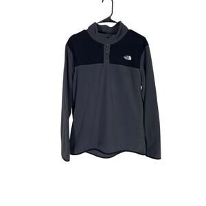 Women's The North Face 1/4 button up pullover two tone lightweight fleece size L